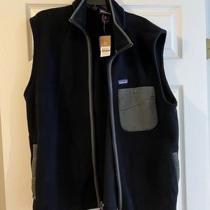 Mens Patagonia Fleece Vest - Black/Grey